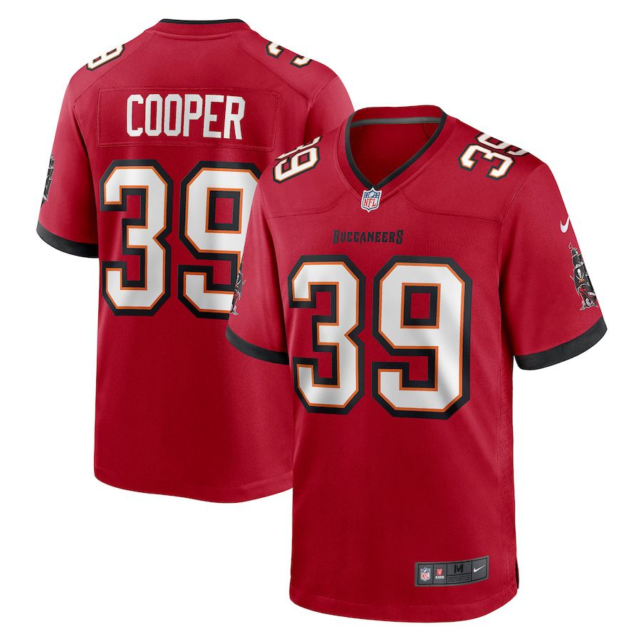 Men Tampa Bay Buccaneers #39 Chris Cooper Nike Red Game NFL Jersey->tampa bay buccaneers->NFL Jersey